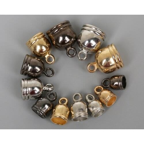 Hot Sale 50Pcs/lot Necklace End Tip Tassel Caps Beads Cap End Cap For Fashion Jewelry Making DIY Handmade Jewelry Finding