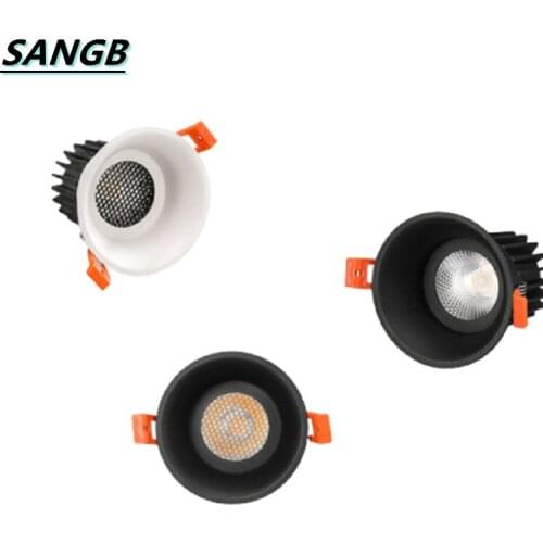 Round Recessed COB Dimmable LED Downlights 12w Led Ceiling Lamp Background Painting Spot Lights Ac240v TV Background Room Foyer