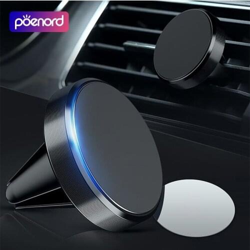 Round Magnetic Phone Holder in Car Stand Strong Magnet Cellphone Bracket Car Magnetic Holder for iPhone 12 Pro Max Samsung