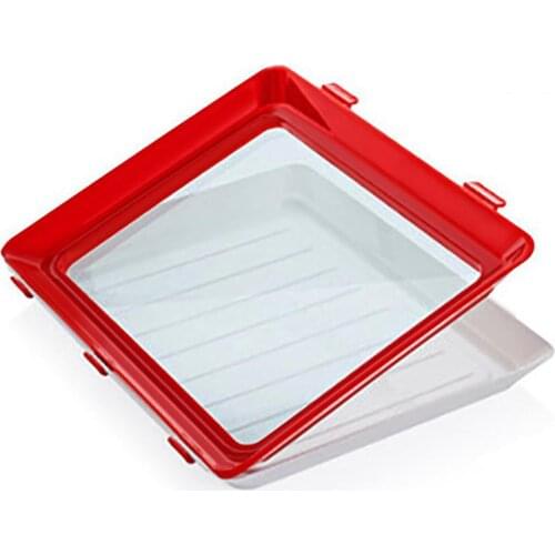 Kitchen Food Preservation Tray Reusable Plastic Food Preservation Storage Container Plate