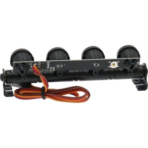 4 Lamps Small Size Round Shape Roof Lamp With 5 Modes White Light For RC Hobby Car Crawler Scale Parts Axial Traxxas FZ0033