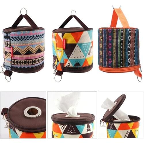 Lightweight Portable Roll Tissue Case Toilet Roll Paper Storage Holder for Camping Tent Folding Toilet Paper Hanging Holder Case