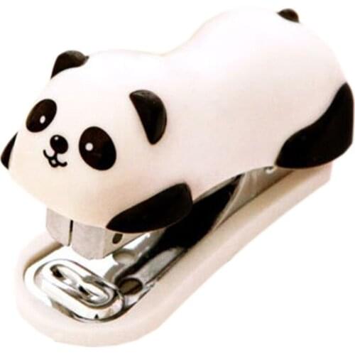 Cute Panda Mini Desktop Stapler&Staple Hand Stapler Office/Home Stapler(6*2.5CM)