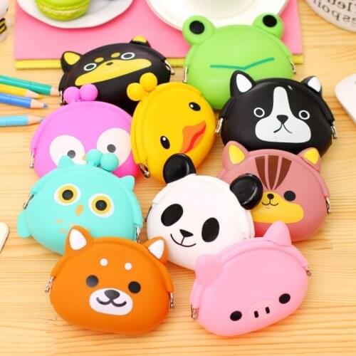 2019 New Girls Mini Silicone Coin Purse Animals Small Change Wallet Purse Women Key Wallet Coin Bag For Children Kids Gifts # Z
