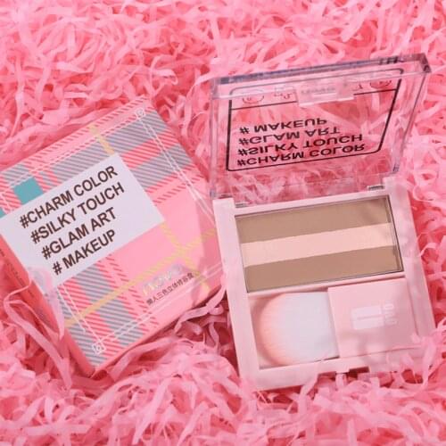 NOVO V-Face Makeup Powder Facial Contouring Bronzer Highlighter Palette Silky Touch Waterproof Lasting Grooming Pressed Powder