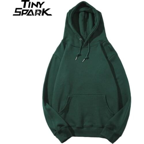 Plain Green Hoodie Sweatshirt Men Pullover Hoodies Autumn 2021 Streetwear Korean Harajuku Hooded Sweatshirt Casual Black White