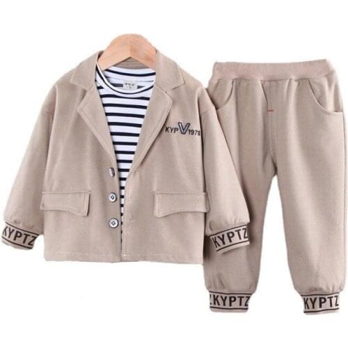Autumn Toddler Casual Costume New Spring Baby Boys Clothes Children Trendy Suit T-Shirt Pants 3Pcs/Sets Kids Cartoon Sportswear