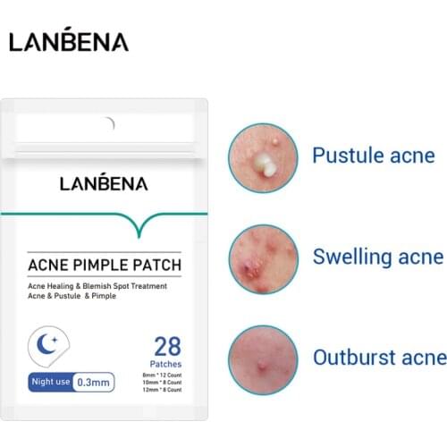 LANBENA Acne Patch Night Use Invisible Acne Treatment Stickers Soothing Anti Inflammation Swelling Pimple Removal Acne Skin Care