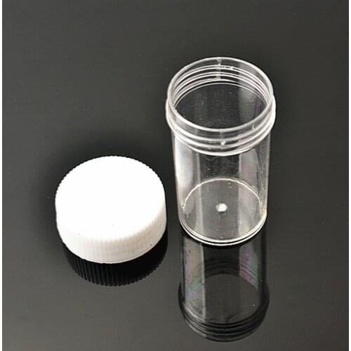 Plastic Portable Cosmetic Empty Jar Pot Box Makeup Nail Art Bead Storage Container Round Bottle Transparent Cream 1pc