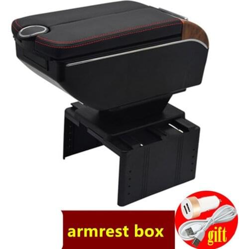 For toyota wish armrest box Double doors open 7USB Centre Console Storage Box Arm Rest