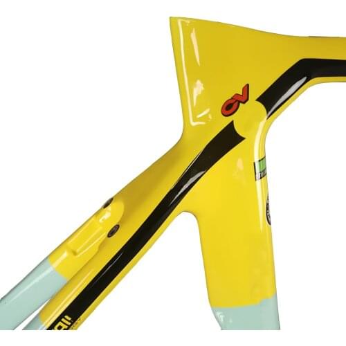 XR4 Frame T1100 Carbon Road Frames Bicycle Frameset With Fork+Seatpost+Headset+Clamp Yellow Color BB386