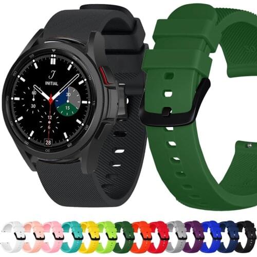 For Samsung galaxy watch 4 Classic 42mm 46mm Band Silicone Watchband Twill Bracelet 20mm Watch Strap For galaxy watch4 40mm 44mm