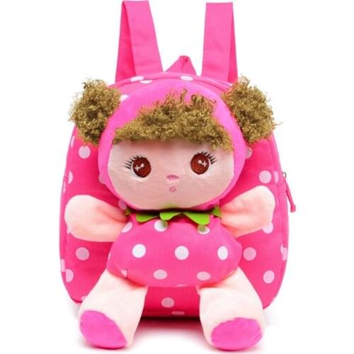 Cute Kids Toddler Backpack Plush Toy Backpack Snack Travel Bag Pre-School Bags for Girls 1-5Years 23GE