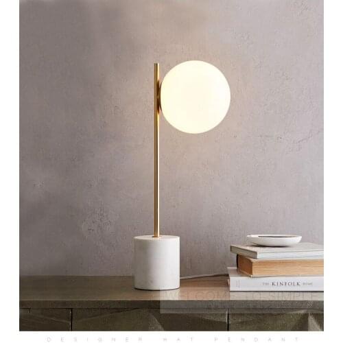 Glass table lamp Nordic Simple Warm Creative Retro Loft American Style Lighting For Home Bedroom Foyer Hotel With LED Lighting