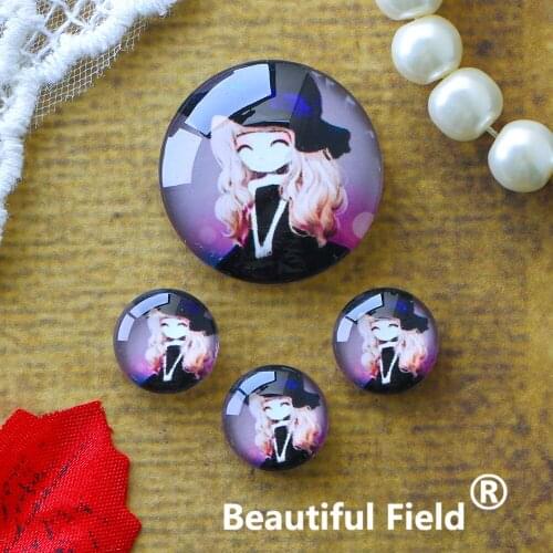 12mm 25mm 14mm 16mm 18mm 20mm Photo Glass Cabochons Round Cameo Set Handmade Settings Stone Girl A01