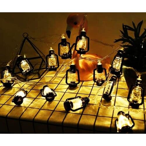LED String Kerosene Lamp Fairy Lights 6M 40LED Bedroom Decoration USB Battery Powered Holiday Lighting Warm Light For Home