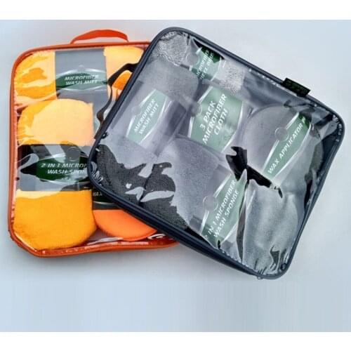 Care Cleaning Tool Auto Wash Mitt Microfiber Towel Gloves Multifunctional Thickening Brush Pad Car Clean Set