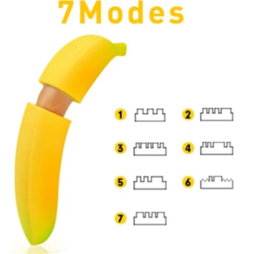 Banana-shaped Clitoral Vibrator G-spot Vaginal Stimulator Soft Silicone Dildo Female Masturbator Cute Adult Sex Toy for Woman