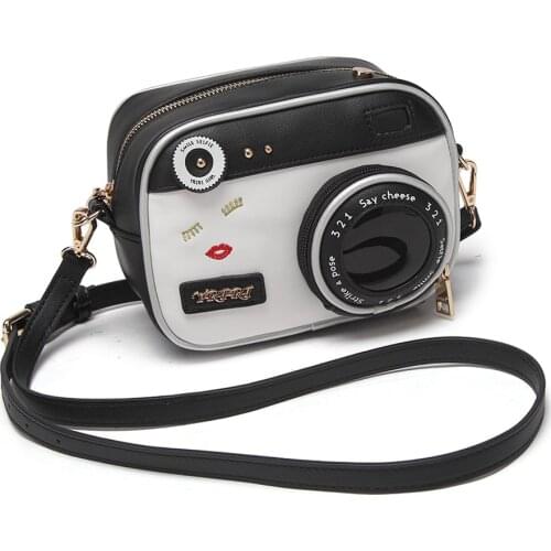 Women Bags Leather Patchwork Embroidery Cross Body Messenger Bag Shoulder Bags Braccialini Style Art Cartoon Digital Camera Bag