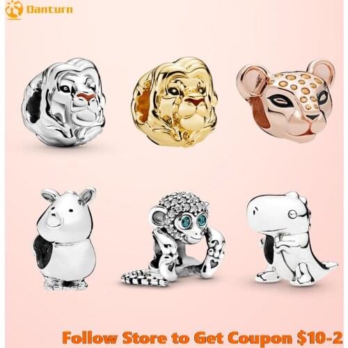 2020 New 925 Sterling Silver Beads The Lion King Princess Charms fit Original Pandora Bracelets Women DIY Jewelry
