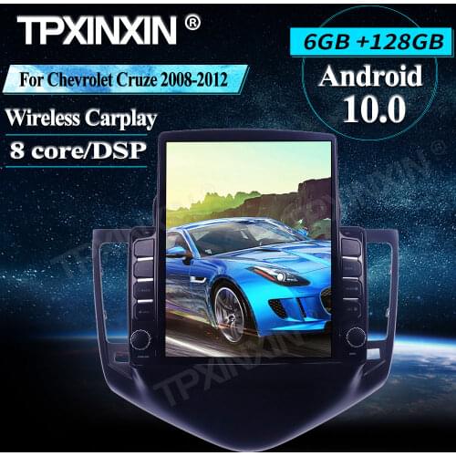 6+128G For Chevrolet Cruze 2008-2012 Android 10.0 GPS IPS Car Multimedia Player Head Unit Audio Radio Navigtion Tape Recorder