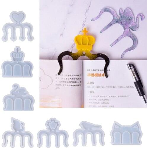 7 Pcs Music Book Clip Epoxy Resin Mold Sheet Music Page Holder Silicone Mould DIY Crafts Jewelry Casting Tools