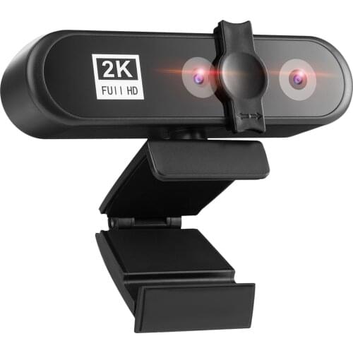 2K Binocular Webcam With Microphone 2 Mics For Conferencing Laptop Desktop