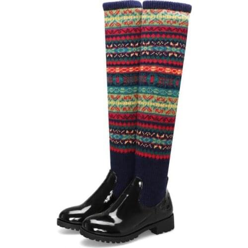 Big Size 10 - thigh high boots knee high boots over the knee boots women ladies boots shoes woman winter boots women