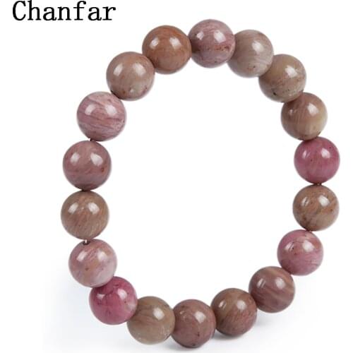 Chanfar 10mm Nature Stone Bracelet Beads Elastic Bracelet For Women Men Jewelry