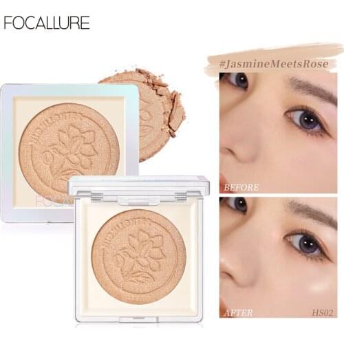 FOCALLURE 5 Colors Highlighter Powder Matte Palette Makeup Glow Face Contour Shimmer Illuminator Highlight Cosmetics