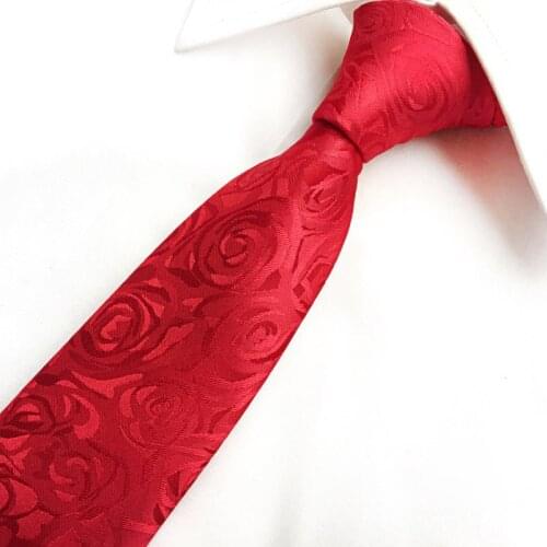 2020 New 8cm Wide Ties for Men Faux Silk Fashion Formal Striped Wedding Ceremony Appointment Neck Ties Red Necktie with Gift Box