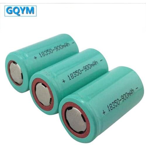 Hot Sale GQYM ICR 18350 Flashlight Battery 3.7v 900mAh High Performance Lithium Rechargeable Batteries