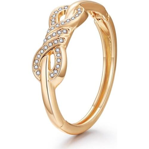 ORNAPEADIA Fashion Bracelet Wholesale Ladies Classic 8 Word Bracelet Diamond-plated Gold-plated Bracelet Light Luxury Jewelry