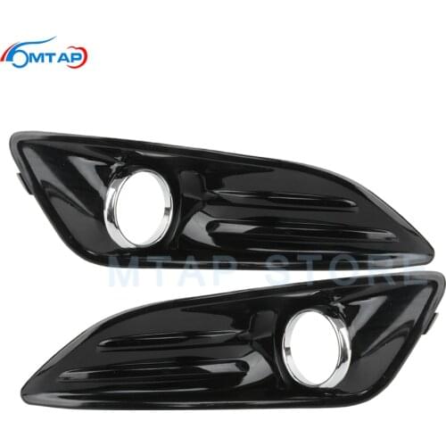 MTAP Front Fog Lamp Cover Trim Garnish For Ford For Fiesta 2013 2014 2015 Front Bumper Foglight Cover Hood 3 Types For Choice