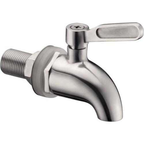 Stainless Steel Beverage Dispenser Replacement Faucet Wine Barrel Spigot Tap Non-toxic Durable Faucet For Home Bar Easy Install