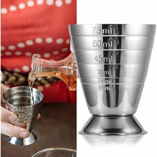 Alcohol Bartending Wine Tools 75ml Cocktails Measure Cup Spirit Stainless
