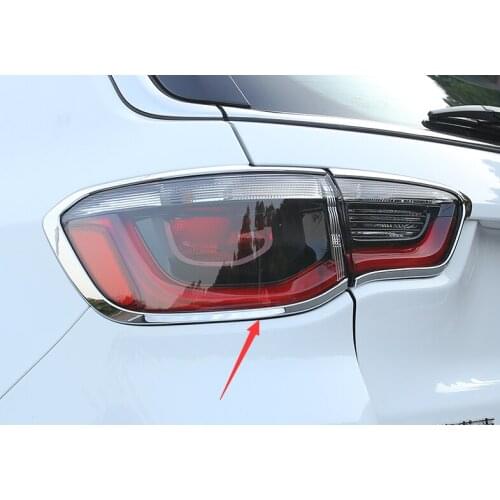 Rear Chrome Tail Lamp Light Cover Trims For 2017-2021 Jeep Compass ABS New Decoration Style 2PCS