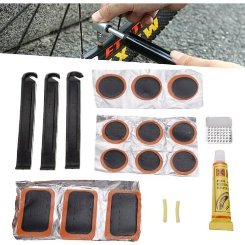 Bike Repairing Parts 1 Set Bicycle Tire Repair Tool Bicycle Tyre Rubber Patch Cycling Puncture Tools Emergency Tire Fix Kits