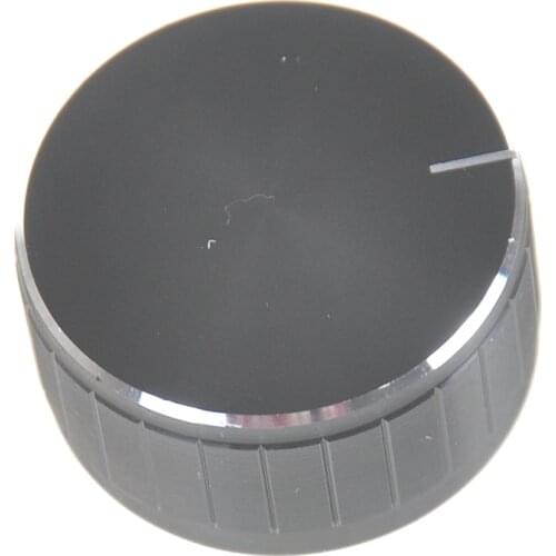1Pcs 34*17mm Volume Control Rotary Knobs Black Knurled Shaft Potentiometer Aluminum Alloy