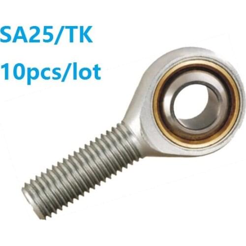 10pcs/lot SA25/TK (d=25mm) Rod End Joint Bearing Outer male Internal Thread Metric Female Right /Left Hand