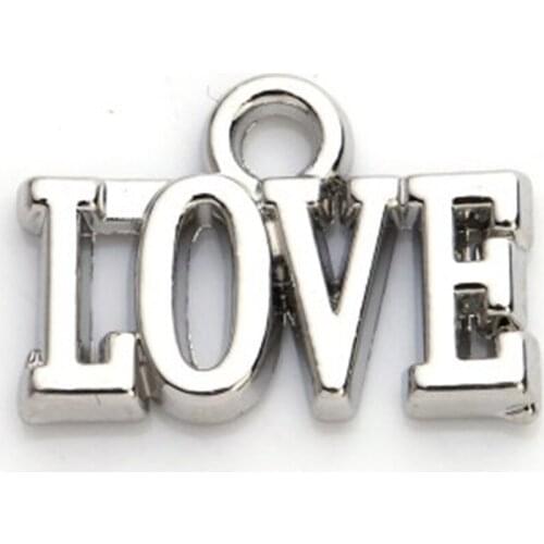 2021Tag Charms Love Words Charms Pendants Fit for Bracelet & Bangle & Necklace Accessories Jewelry Making charms for bracelets
