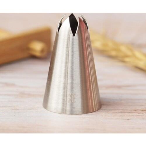 #2E Piping Nozzles Medium Size Stainless Steel Piping Icing Tips Cake Cupcake Cream Decoration Tools Bakeware
