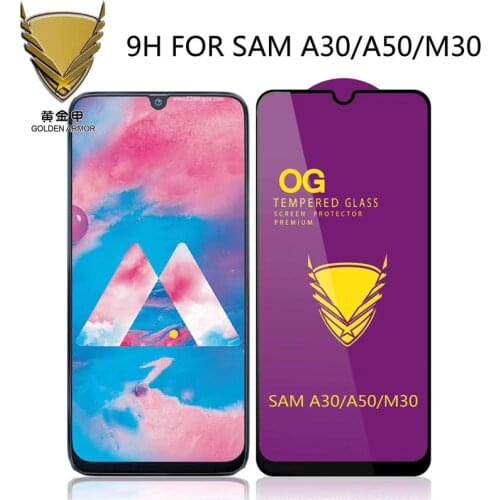 50pcs Golden Armor OG Big Curved for Samsung A12/A22/A32/A42/A52/A72/A82/A92/A10/A20/A30/A40/A50/A70 Full Glue Tempered Glass