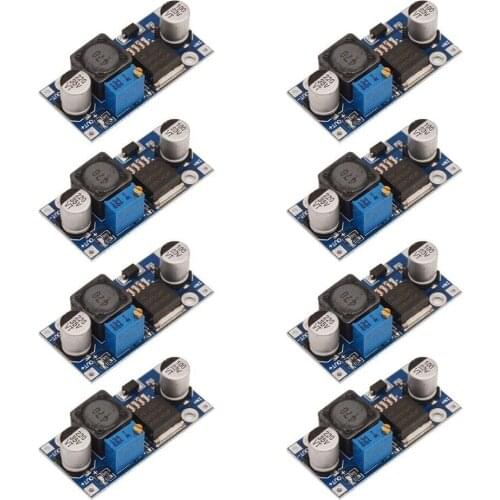 8pcs/lot 3A Voltage Regulator LM2596 Moudle Boards LM2596S DC-DC 3-40V Adjustable Step-down Power Supply Module