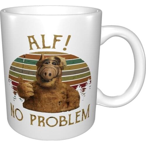 Alf No Problem Funny Birthday Vintage Gift Mug Coffee Cup Coffee Mug Glasses With Handles Coffee Game