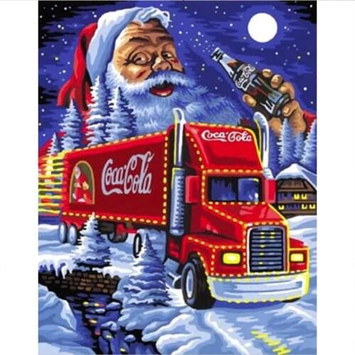 Diamond Painting, 5D DIY Full diamond Embroidery, Round/Square Diamond Inlaid Mosaic, Christmas Gift Santa Truck Tome Decoration