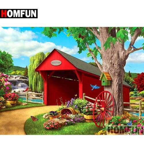 HOMFUN Full Square/Round Drill 5D DIY Diamond Painting "landscape" Embroidery Cross Stitch 5D Home Decor A01706