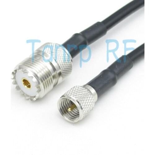 Free shipping! 3feet 1m RF Pigtail coaxial jumper cable 100CM UHF female jack to mini UHF male plug RG58 extension cable