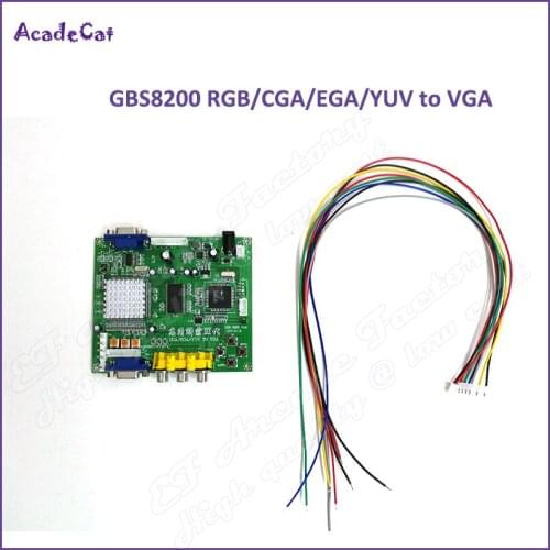 Free shipping GBS-8200 RGB/CGA/EGA TO VGA Converter Board Jamma monitor to LCD converter for arcade game machine