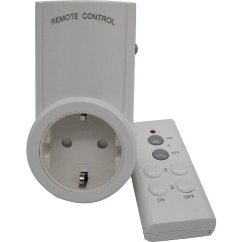 Wireless Remote Control Home House Power Outlet Light Switch Socket +1 Remote EU Connector Plug BH9938-1 DC 12V